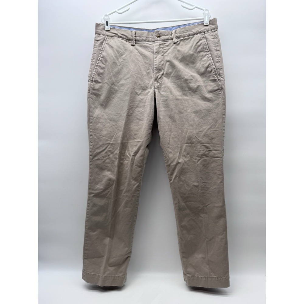 Polo Ralph Lauren Bedford Chino Pants Mens 34x30 Khaki Tan Stretch Straight Fit
